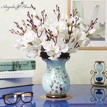 Salon wyświetlacz Home Decor sztuczne kwiaty z ceramicznym wazonem zestaw stół weselny bukiet kwiaty doniczkowe zestaw rzemiosło