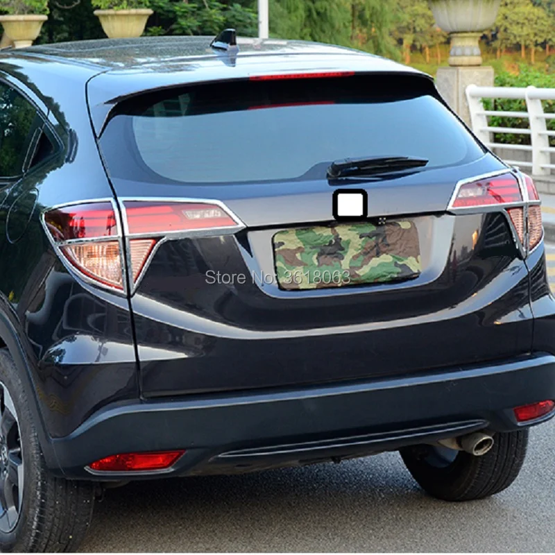 Для Honda Vezel вариабельности сердечного ритма HR-V ABS хромированный задний Linght крышка лампы рамки отделкой стайлинга автомобилей внешние аксессуары