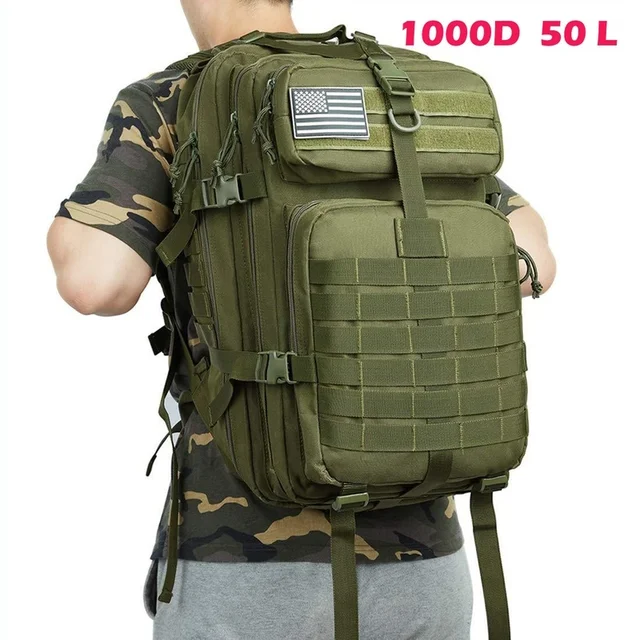 US $28.05 Lawaia Military Rucksacks 6 Colors 50L1000D Nylon Waterproof Backpack Outdoor Tactical Sport Campi
