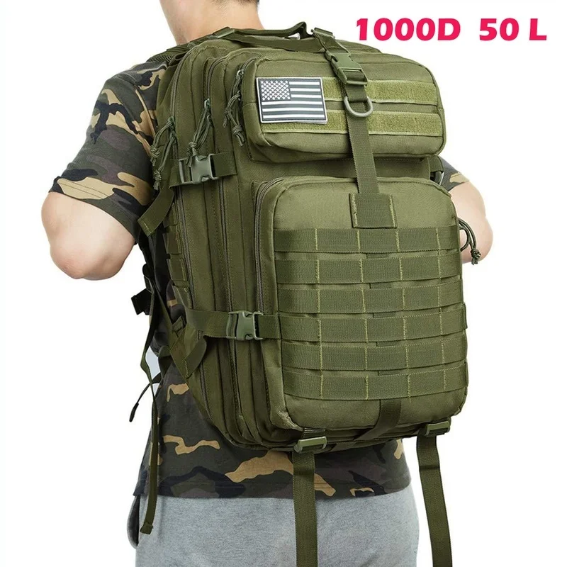  Lawaia Military Rucksacks 6 Colors 50L/1000D Nylon Waterproof Backpack Outdoor Tactical Sport Campi