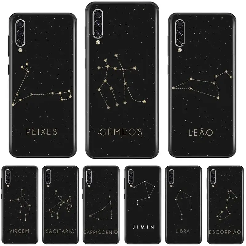 

12 constellations zodiac signs Phone Case For Samsung A20 A30 30s A40 A7 2018 J2 J7 prime J4 Plus S5 Note 9 10 Plus
