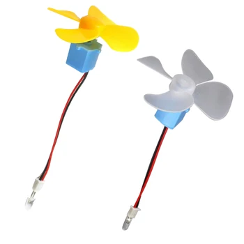 

2pack DIY Kits Small Motor Wind Turbines Electricity Generator-0.01-15V DC