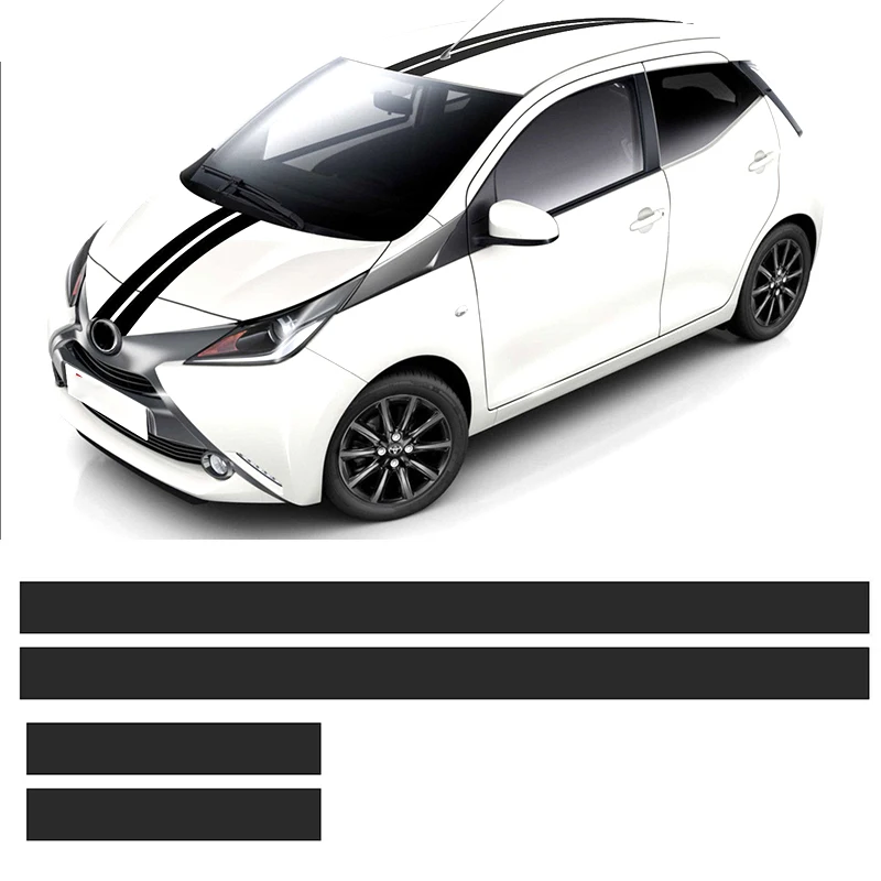 

FOR TOYOTA AYGO VINYL GRAPHICS STRIPES JDM JAP STICKERS TDIVVTI 1.0 1.2 1.4