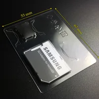כרטיס sd 10pcs / Lot מקורי Samsung כרטיס זיכרון microSD מתאם / SDHC / SDXC כרטיס קורא לבן צבע SD מתאם עם נרתיק מתנה בחינם (5)