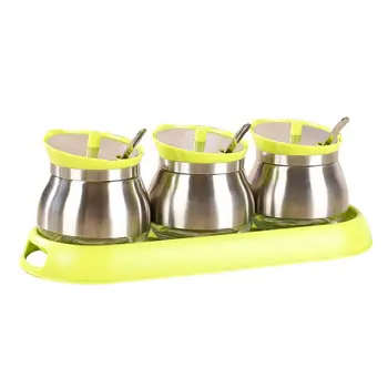 

3 Pcs Seasoning Jar Prime Sturdy High Quality Durable Seasoning Jar for Home Kitchen