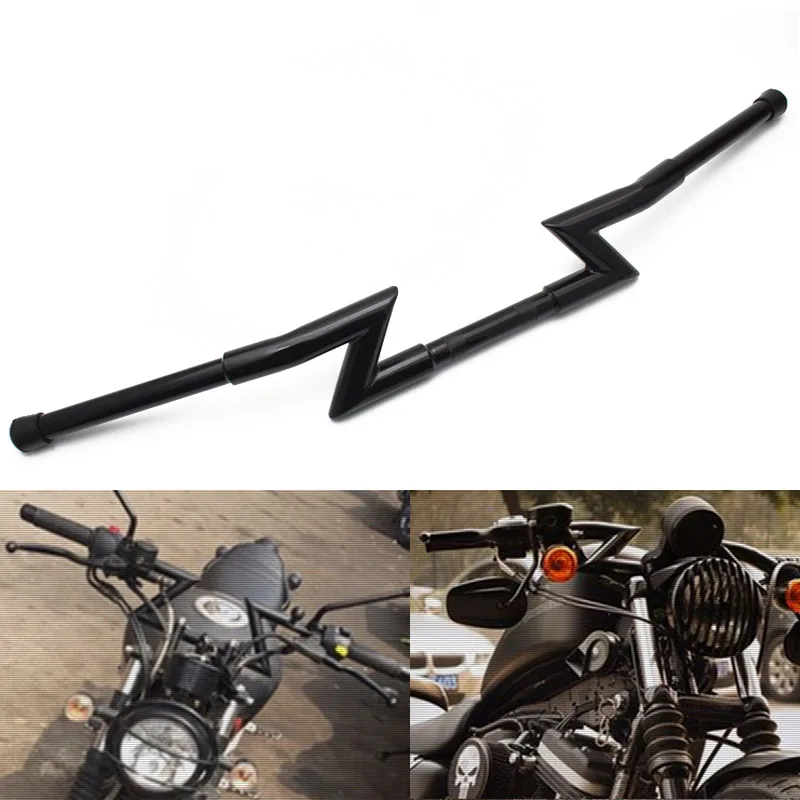 Универсальный руль " 25 мм Z Bar для мотоцикла Ape, черный стальной руль для Harley Sportster Chopper Bobber Softail Dyna, длина 900 мм