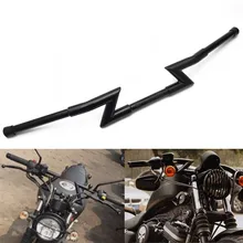 Универсальный руль " 25 мм Z Bar для мотоцикла Ape, черный стальной руль для Harley Sportster Chopper Bobber Softail Dyna, длина 900 мм