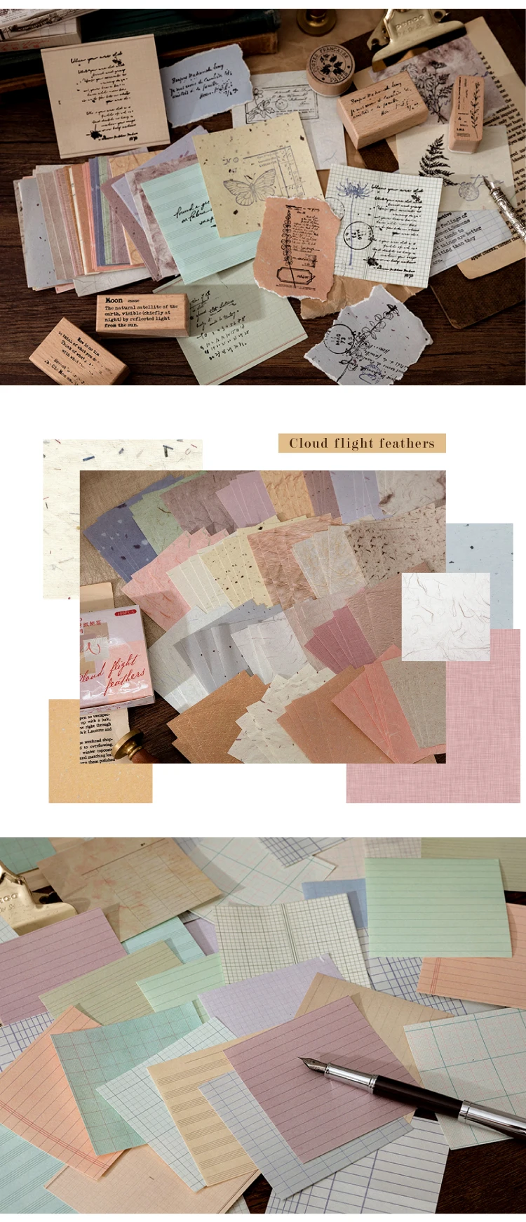 Yoofun 100 Stück/Packung Vintage-Notizblöcke, Retro-Blume, Schmetterling, Material, Papier für Scrapbooking, Tagebuch, Tagebuch, Dekoration, Collage, DIY – Detail 18