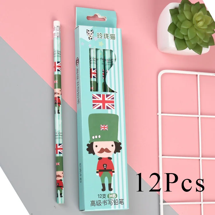 12 шт. милые конфеты HB карандаши Kawaii Фламинго деревянный студенческий карандаш для детей подарок школьные принадлежности карандаш канцелярские принадлежности - Цвет: 4