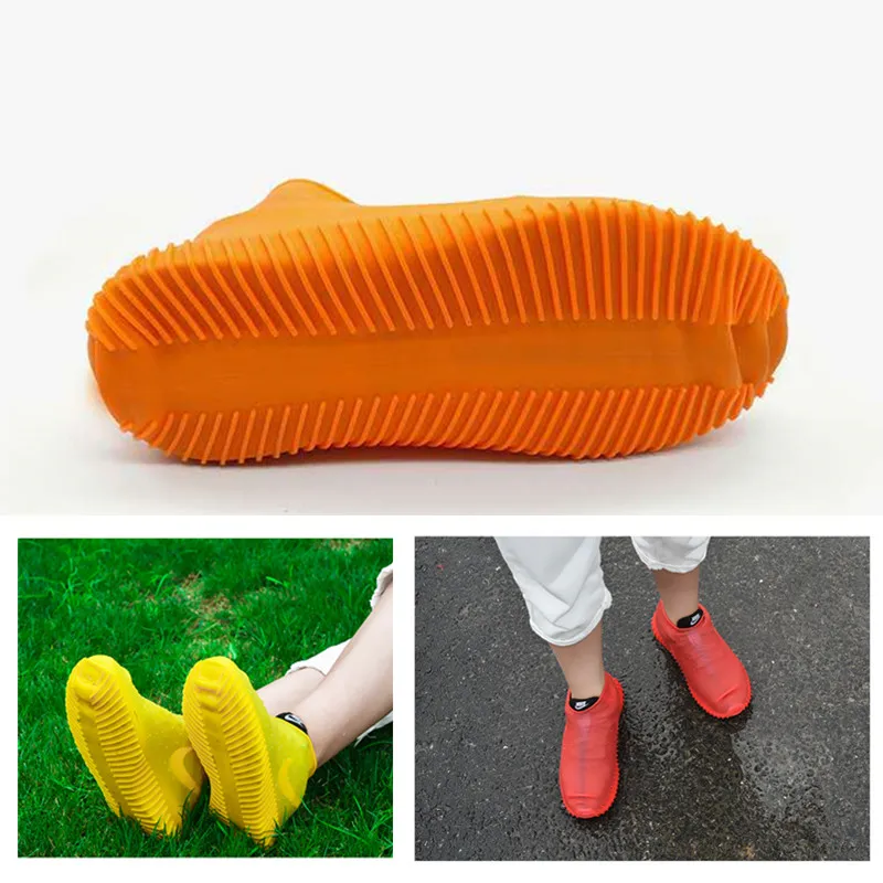 

Outdoor Silicone Waterproof Shoe Covers Rainproof Reusable Overshoes Non-slip Rain Boots For Hiking Fishing Cycling S/M/L