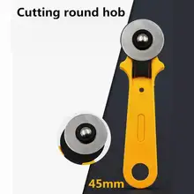 

28mm/45mm Cloth Cutting Hob Yellow Stainless Steel Cutting Round Knife Perforation Scribing sewing supplies craft scissors