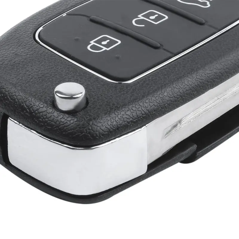Флипа ключа оболочки подходит для HYUNDAI ix45 Santa Fe дистанционный ключ чехол Fob 3 кнопки черный