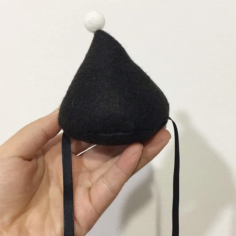 Small black cap 3D Животные голова чучела Слон Олень Медведь Настенный декор для детской комнаты мальчик девочка Спальня Декор животное Настенный декор - Цвет: Small black cap