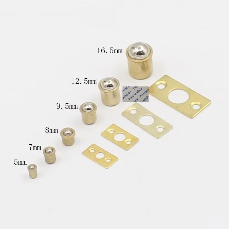20 шт./лот цельная латунная Встроенная шариковая защелка ход дверного стопа