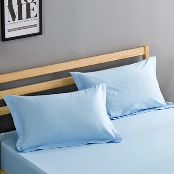 

2 piece/Pair Solid Color Pillowcase 48cm*74cm 100% Cotton Pillow Case Cover For Bedroom Use XF686-19