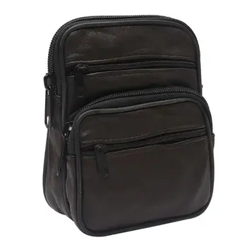 

Outdoor Waterproof Mobile Phone Belt Bag Vintage Sheep Leather Men Waist Pack L9BE