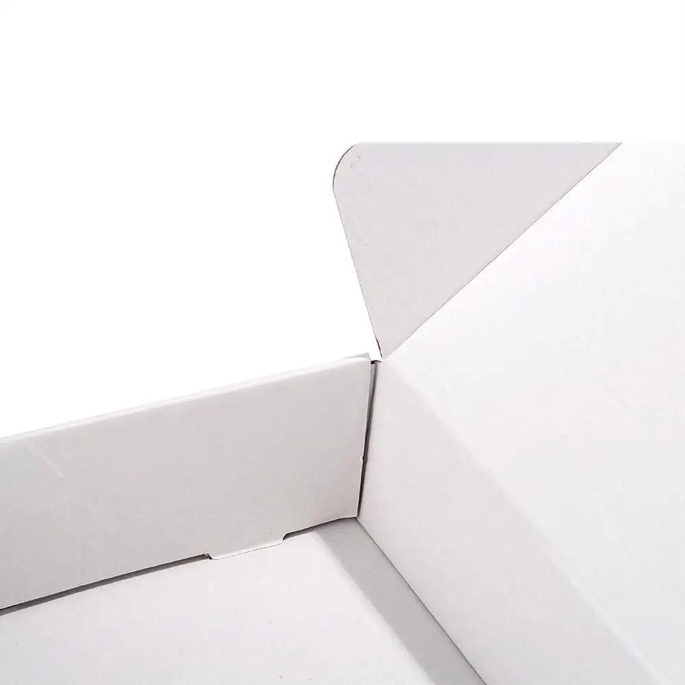 100 шт./лот, белые гофрированные упаковочные коробки, упаковочная коробка с логотипом, упаковочная коробка для одежды, волос, париков, подарочная коробка