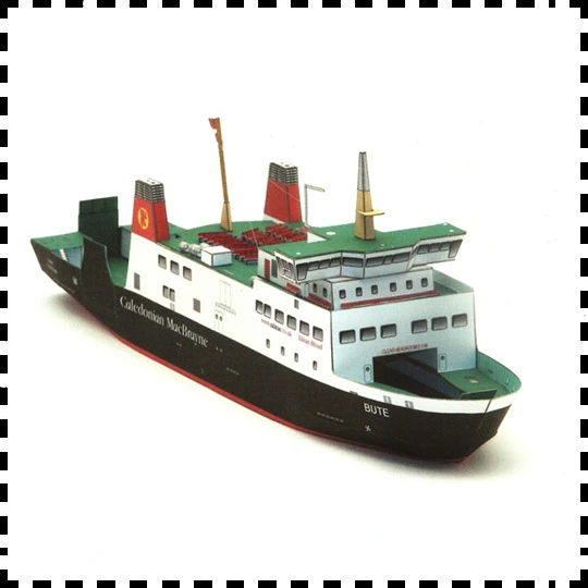 1:250 Scale Caledonian MacBrayne MV Bute Ferry DIY Handcraft Paper Model Kit Handmade Toy Puzzles 1