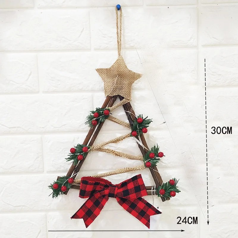 Christmas tree Светодиодный Рождественский венок Рождественская елка Гирлянда украшение для свадьбы День рождения Рождество Вечеринка оконные двери украшения - Цвет: Christmas tree