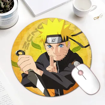 

New Design Uzumaki Naruto Gamer Speed Mice Mat Small Rubber Mousepad Computer Game Rubber Round Mouse Pad