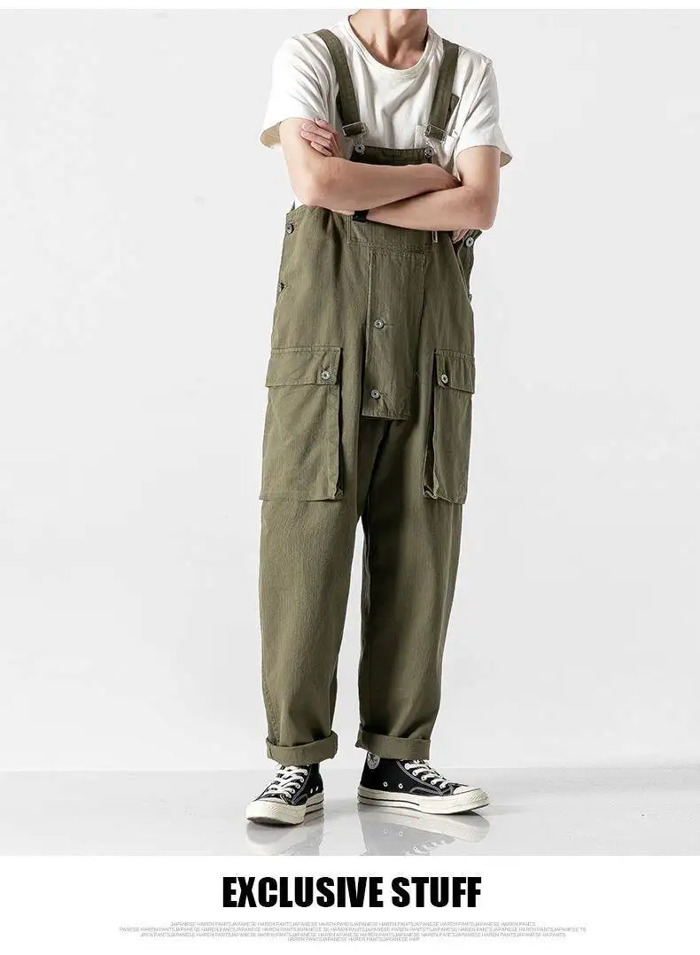 Denim Bib Overalls Loose Fit Baggy 