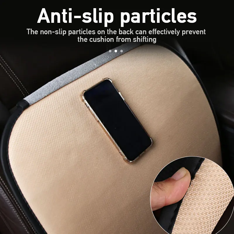 Flax Car Seat Cover Set Universal Linen Vehicle Seat Cushion