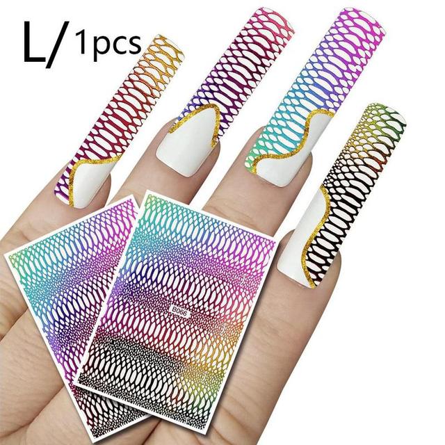 Ice Patch Nail Sticker Japanese Aurora Ice Sticker Decals Self Adhesive Nails Design Sticker Manicure Decoration