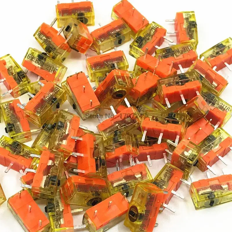 100Pcs New arrival TTC dustproof gold Micro Switches 3pin gold