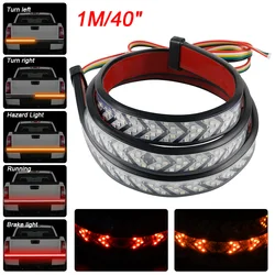 Becinsee – bande lumineuse LED étanche pour voiture, 1M, 3 rangées, feu arrière, signalisation de freinage et de recul 