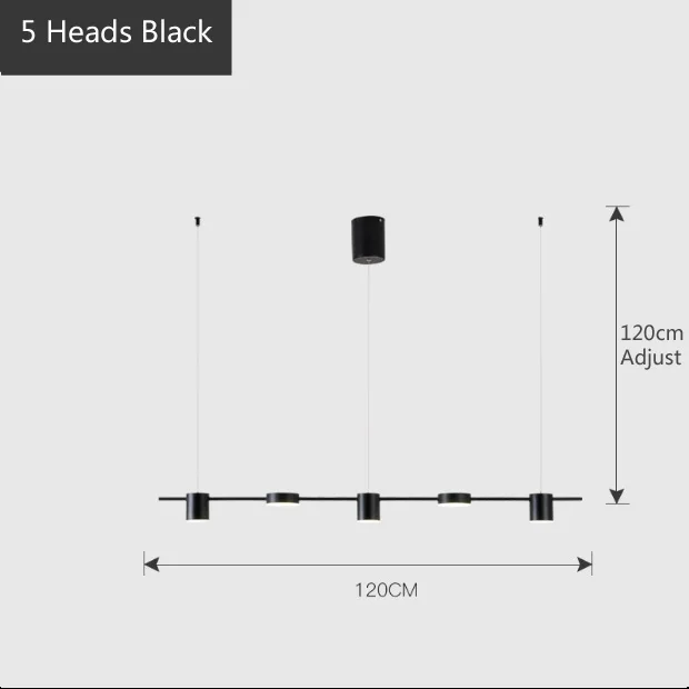 5 heads black Постмодернистские Обеденная подвесной светильник Nordic простой Обеденная лампа творческий три парик женские длинные исследование Studio со светодиодным освещением подвесные светильники - Цвет корпуса: 5 heads black