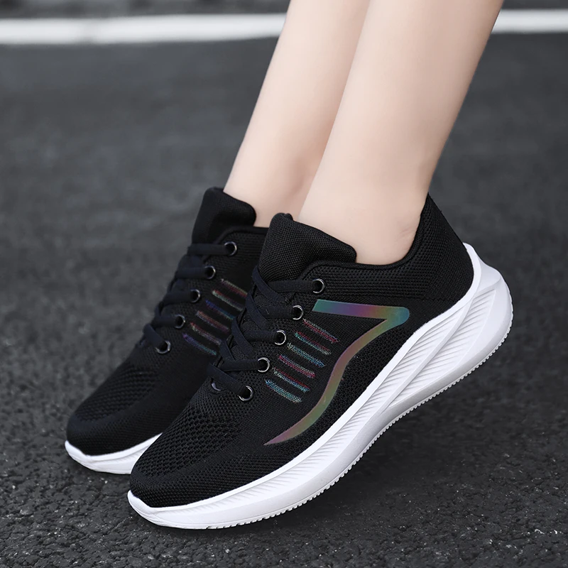 Women Casual Shoes Fashion Breathable Walking Mesh Flat Shoes Sneakers Women 2021 Gym Vulcanized Shoes White Female Footwear