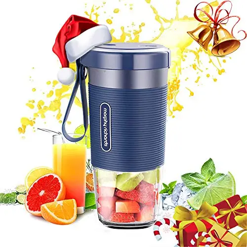dark blue Morphy Richards, портативный блендер, миксер для фруктового сока, USB, для смузи, 10 унций, домашняя, для улицы, для путешествий, соковыжималка, перезаряжаемая, мини, BPA, бесплатно - Цвет: dark blue