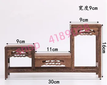 

Solid wood chicken wing wood, middle and low two high curio shelves, ornament pendulum rack.