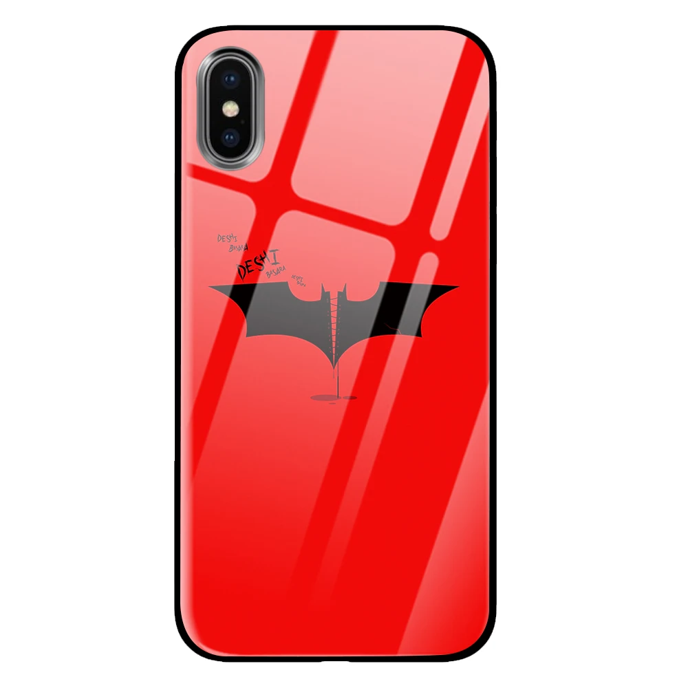 2 Супермен Бэтмен для iPhone 5 5S SE 6 6s 7 8 Plus X XS Max XR закаленное стекло чехлы для телефонов - Цвет: 2