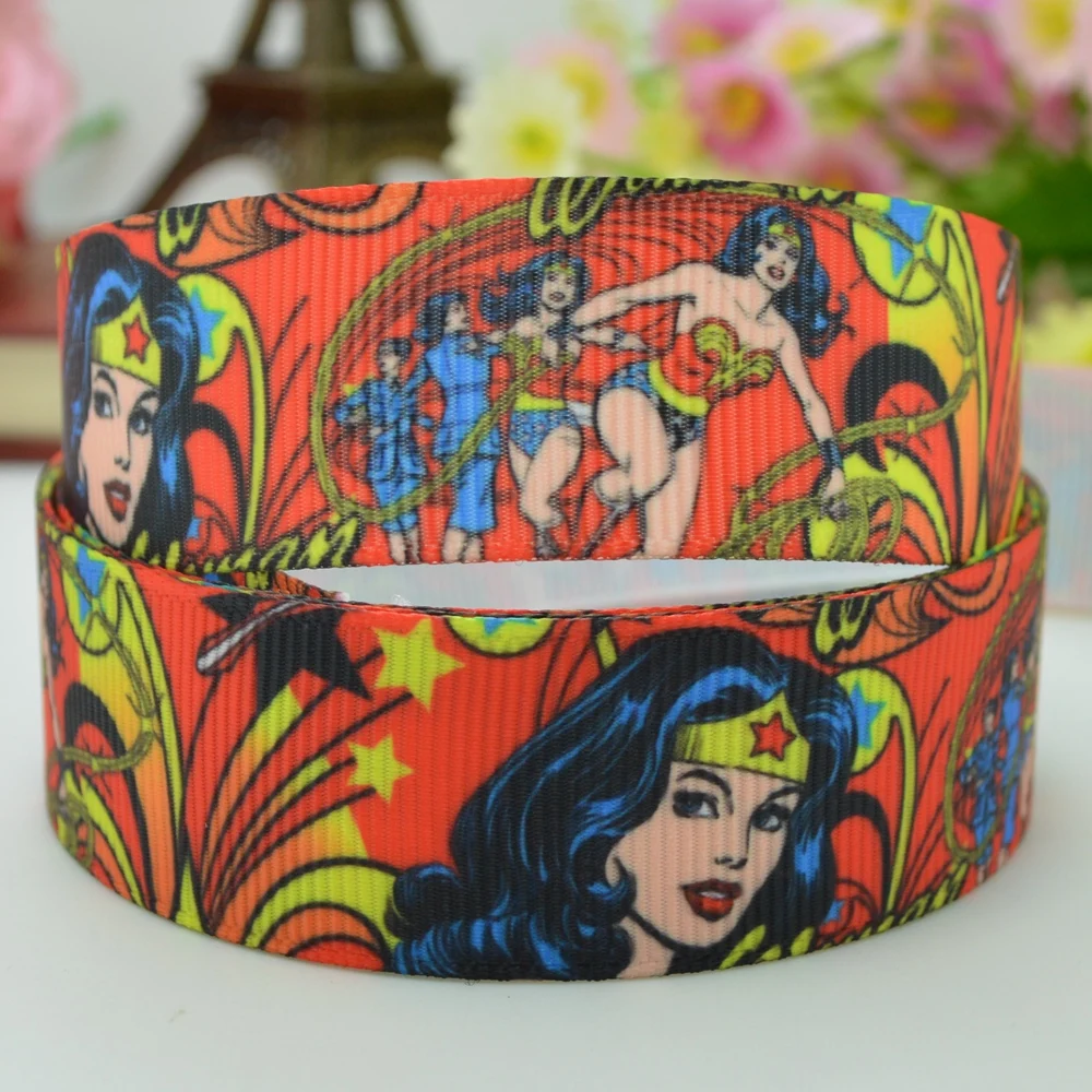 7/" 22 мм Wonder Woman Hero печатная корсажная лента hai rbow ручная работа OEM 50YD