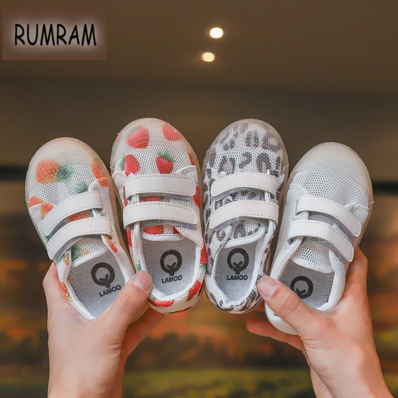 RumRam/Детская спортивная обувь; сезон осень-зима; Новая модная дышащая сетчатая обувь для мальчиков; нескользящие кроссовки для маленьких девочек