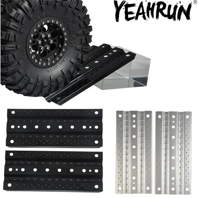 

YEAHRUN Simulation Sand Board Large model Metal Sand Ladder Recovery Board for 1/10 RC Rock Crawler Axial SCX10 90046