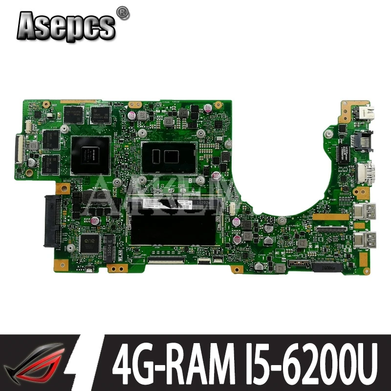 Материнская плата K501UW для ноутбука Asus K501UXM K501UQ K501U оригинальная материнская DDR4 4