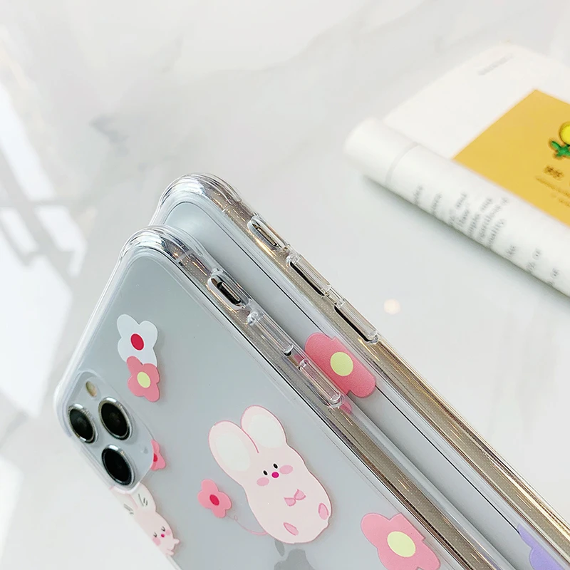 Милый чехол для телефона с изображением цветка мышки для iphone 11Pro Xs MAX XR X 6 6s 7 8 plus 11 простой мягкий чехол из ТПУ