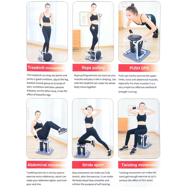 Appareil de fitness multifonction en acier : stepper, twister et surfeur -  Trainer