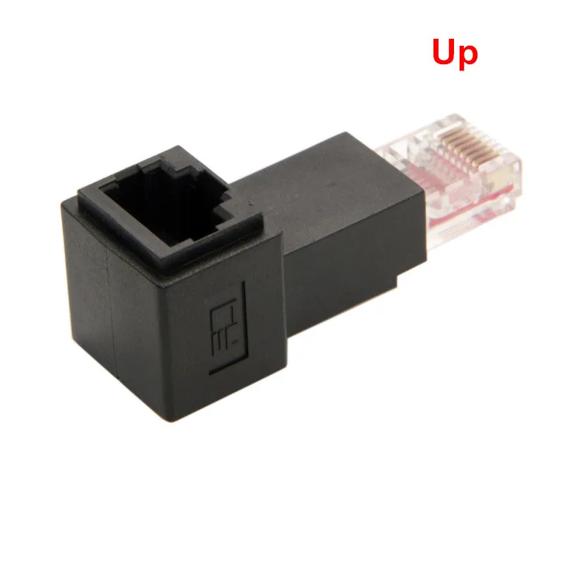 

Multi-angle RJ45 Up Down Right Left Angled 8P8C FTP STP UTP Cat 5e Male to Female Lan Ethernet Network Extension Adapter Angle