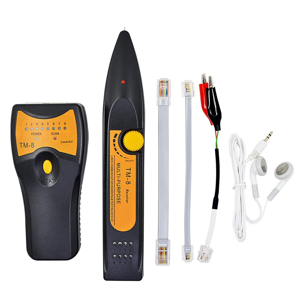 CHIPAL TM-8 сетевой кабель LAN тестер провода трекер Телефон Tracer Finder для RJ11 RJ45 Cat5 Cat5A Cat6 Cat6A сетевые инструменты