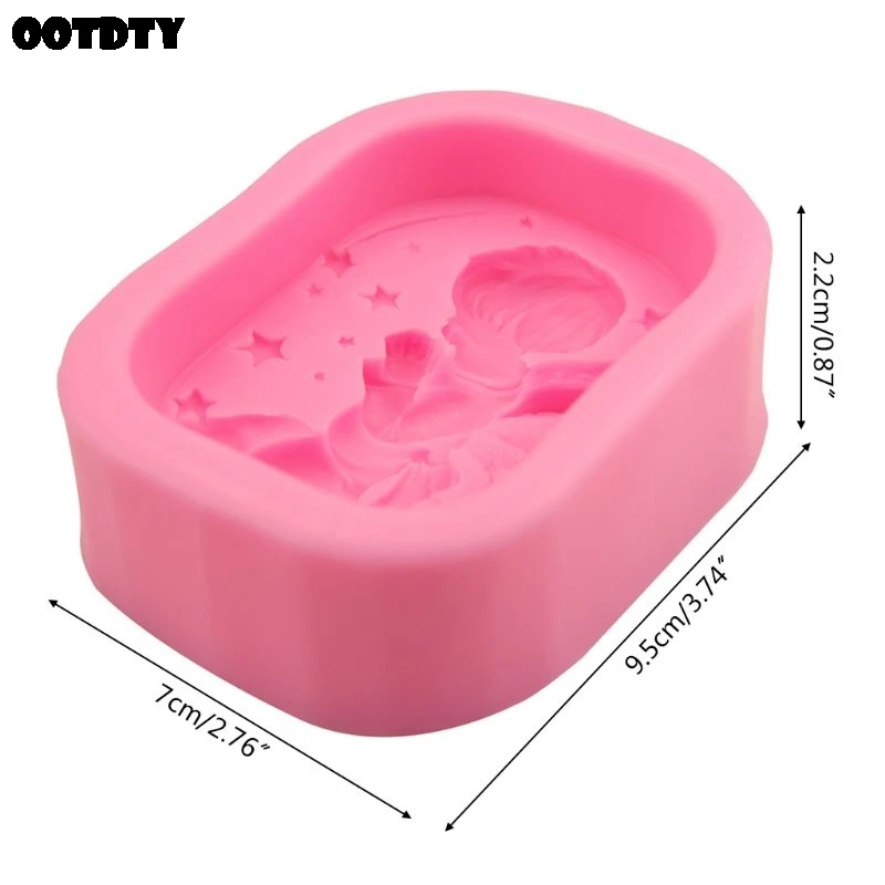 3D Ангел благословение Силиконовые Мыло Плесень DIY глина свеча приготовления торта шоколада украшения выпечки Плесень инструмент