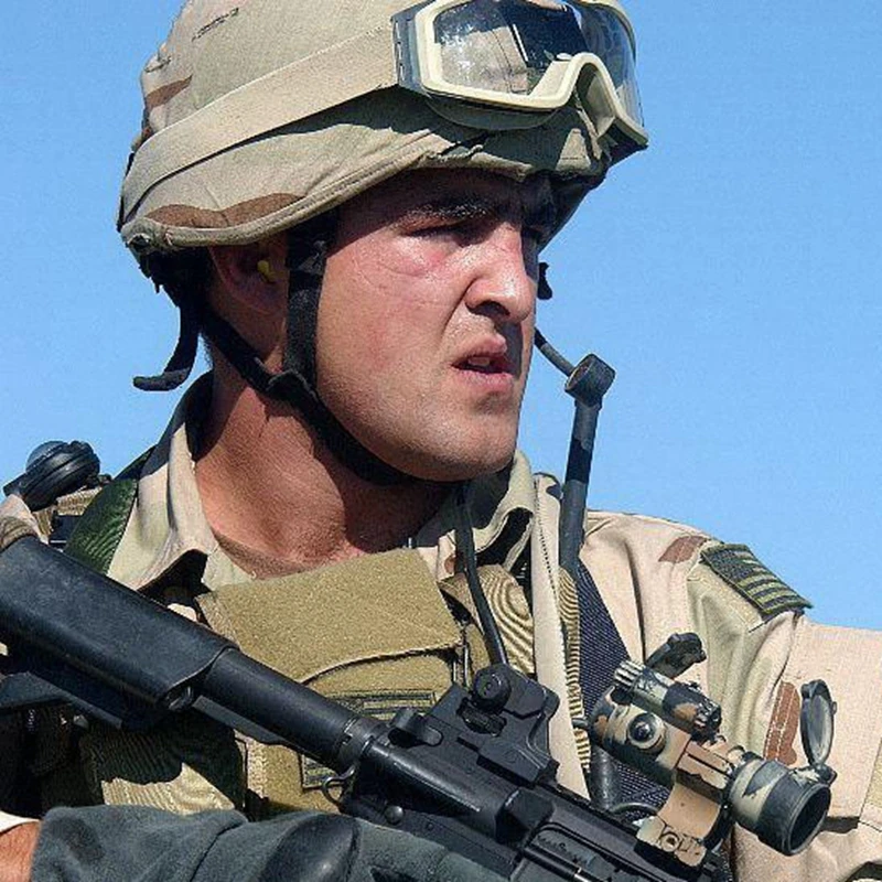 Тактические очки USMC для страйкбола армейские солнцезащитные черного и желтого