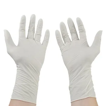 

Disposable Latex Gloves White Non-Slip Acid and Alkali Laboratory Rubber Latex Gloves Household Cleaning Products