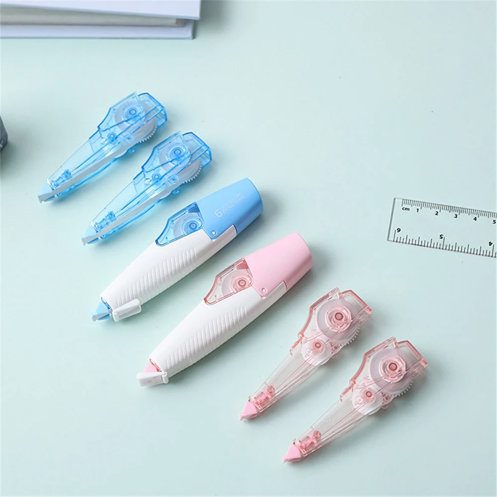 1pc 5mm*6m Correction Tape with 2 Refills Creative Pen Shape Glue Tape