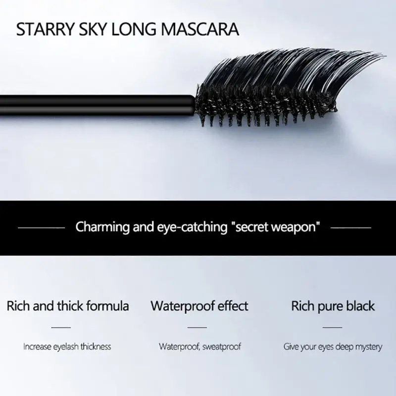 Natural Curling Eyelash Mascara Long Lasting Slender Curling Mascara Waterproof Smudge-proof Eyelash Makeup Rimel