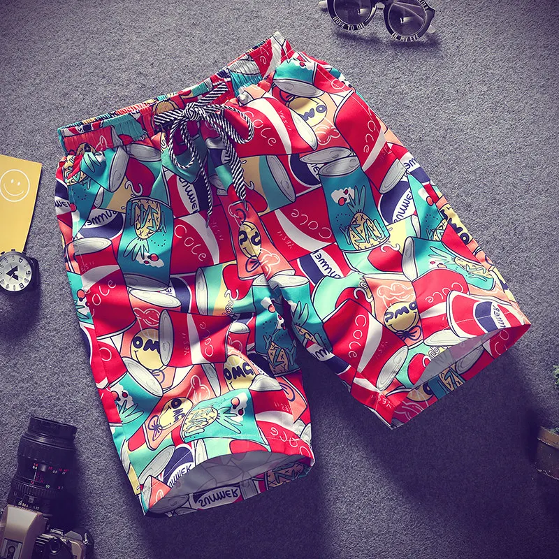 60% OFF LINGDENG 2019 Summer Casual Shorts Men Trousers Male Camouflage Fashion Flowers Print Straight Short Beach Mens Short