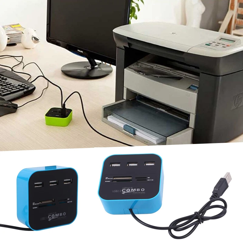 3 Порты и разъёмы usb-хаб кард-ридер мульти USB разветвитель 7 в 1 Поддержка Micro TF/SD/M2 MS SDHC MMC usb-хаб 2,0 для портативных ПК
