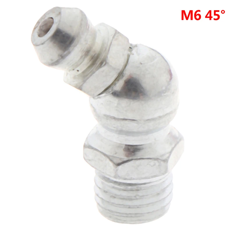 10 шт./лот Высокое качество M6 M8 Мужская резьба сталь прямой 45 градусов 90 градусов жир ниппели фитинги для смазки сопла для пистолета - Цвет: 3